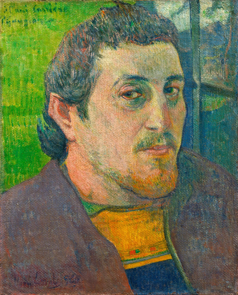 Selvportræt med ven Carrière - Paul Gauguin