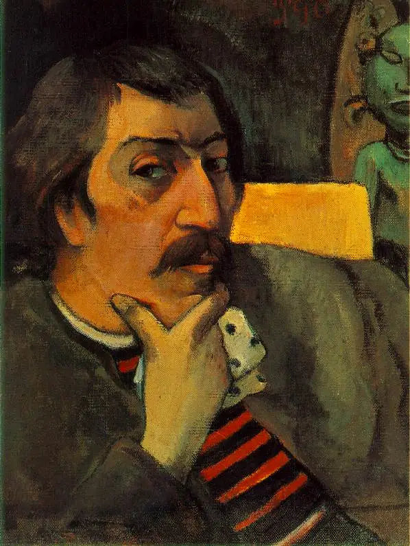Selportræt med idol - Paul Gauguin