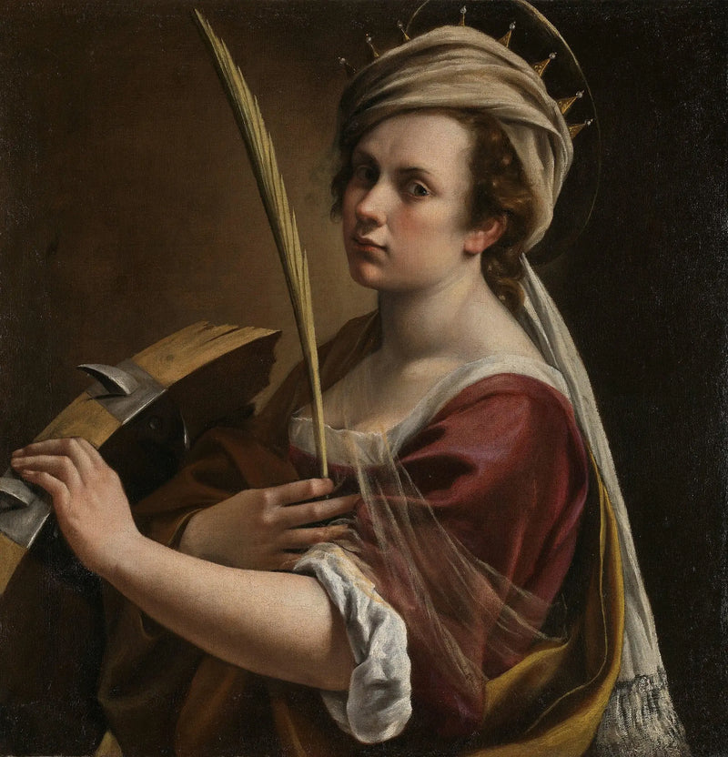 Selvportræt af Sankt Katharina af Alexandria - Artemisia Gentileschi