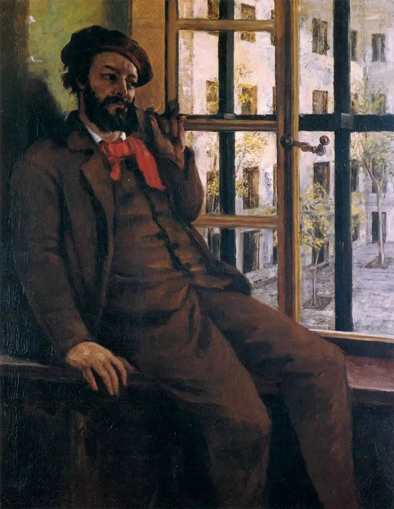 Selvportræt ved Sainte-Pélagie - Gustave Courbet