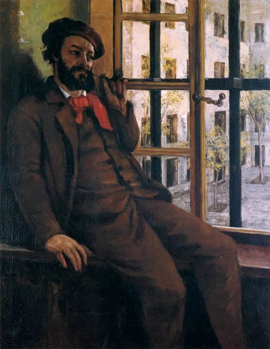 Selvportræt ved Sainte-Pélagie - Gustave Courbet