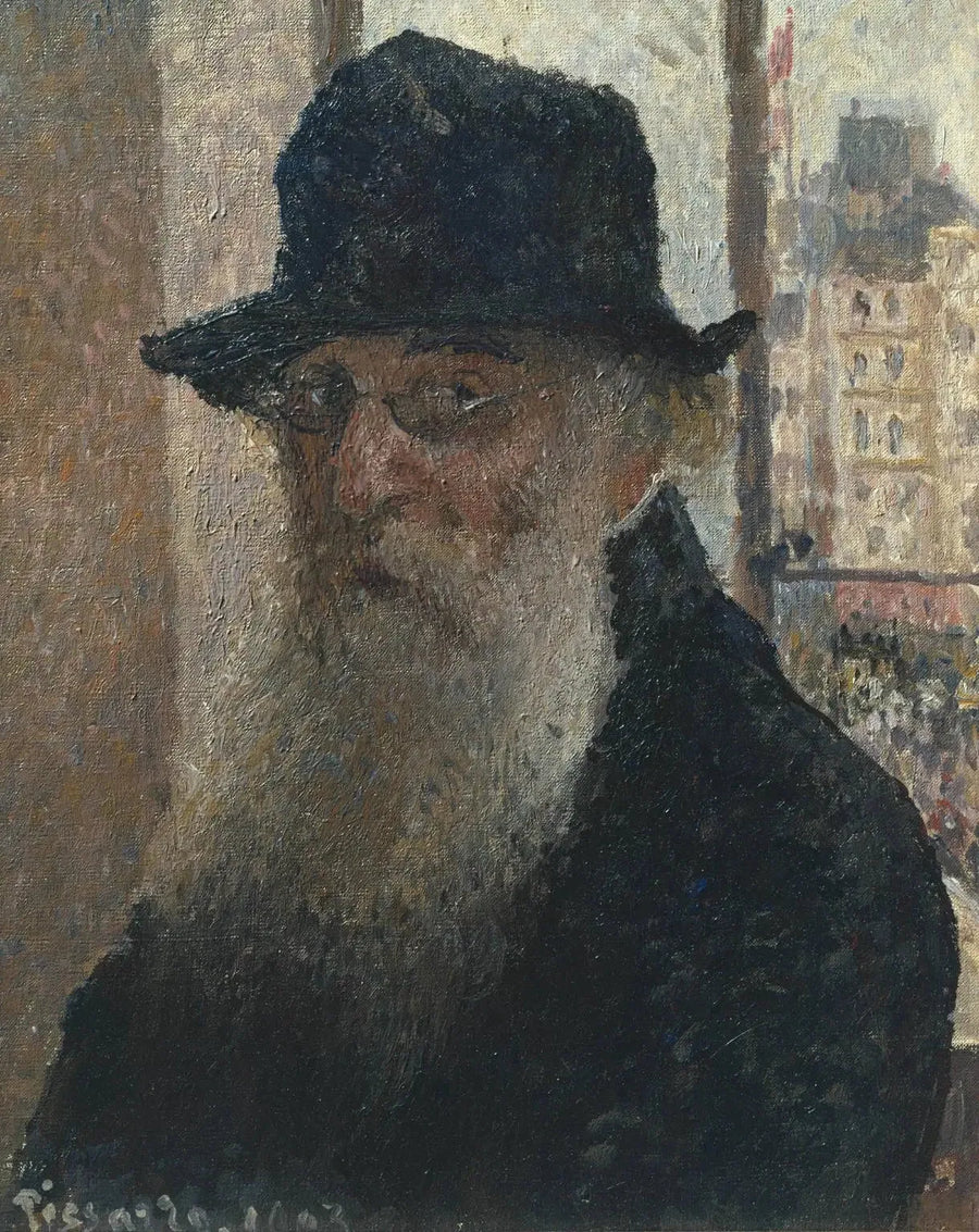 Selvportræt med hat - Camille Pissarro