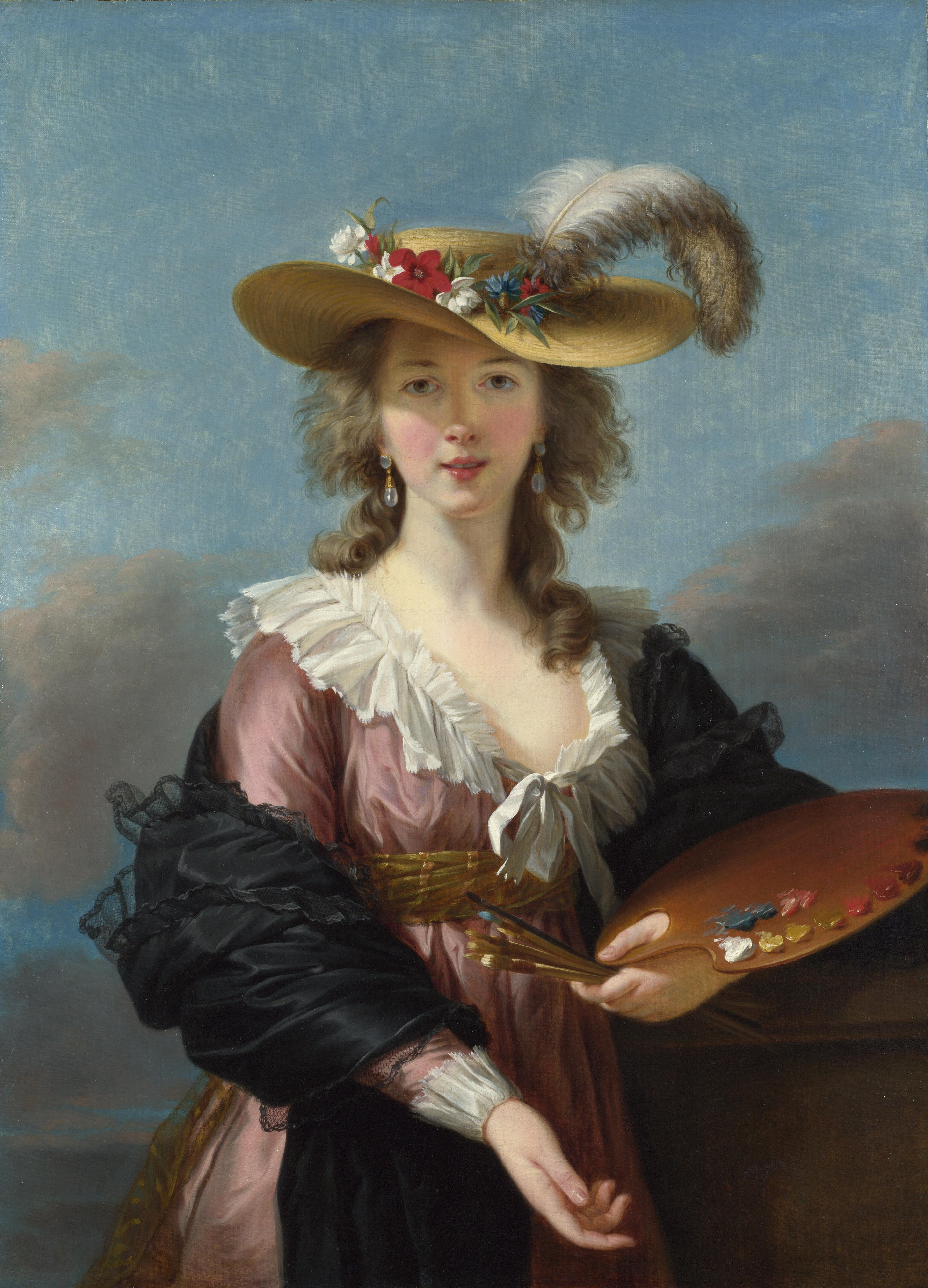 Selvportræt med stråhat - Élisabeth Vigée Le Brun