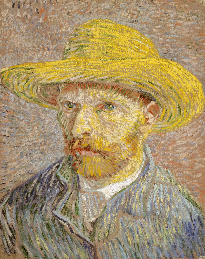 Selvportræt med stråhat - Vincent van Gogh