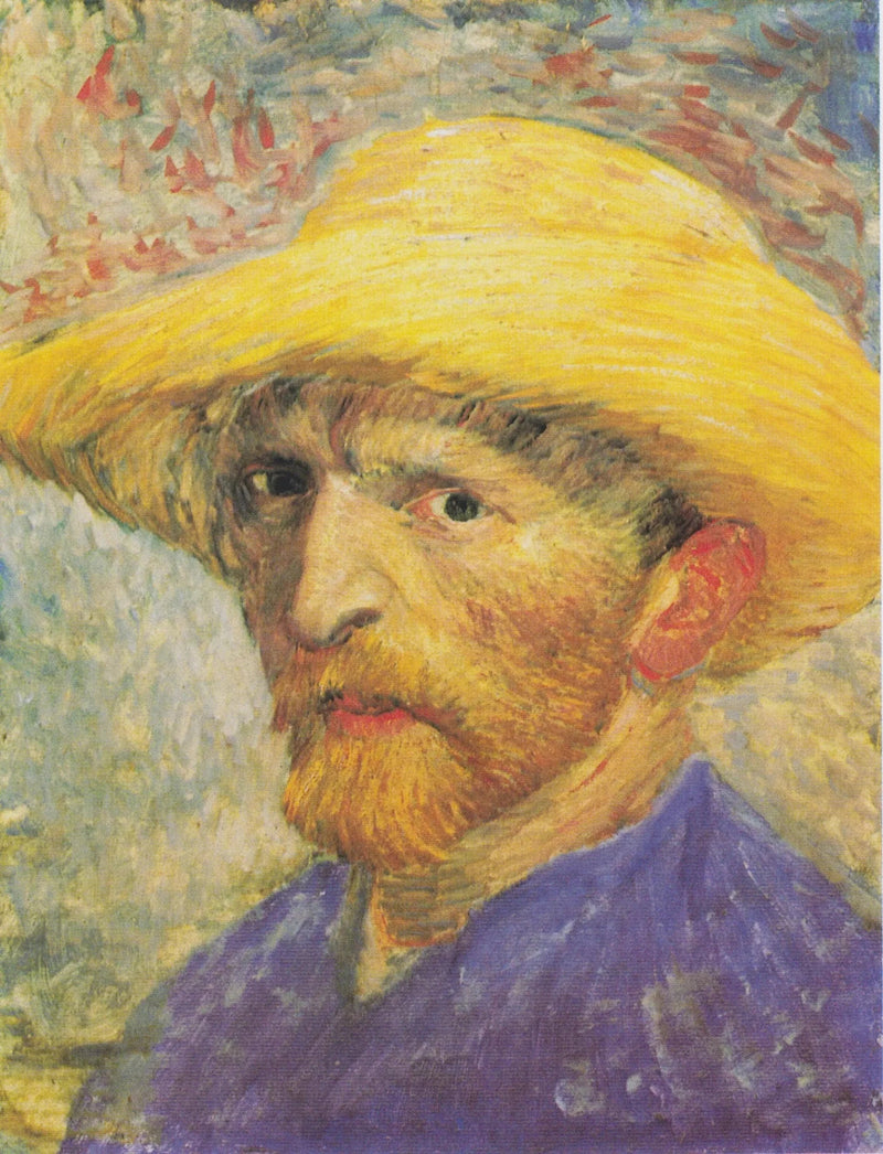 Selvportræt med stråhat - Vincent van Gogh
