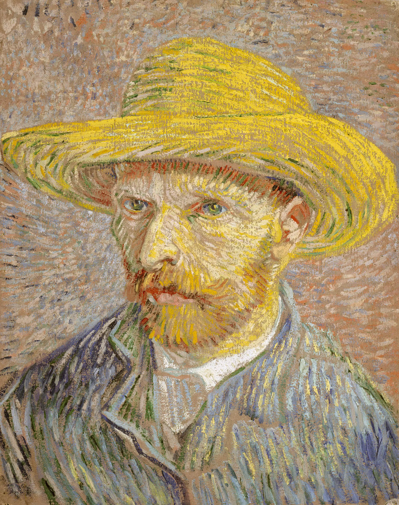Selvportræt med stråhat - Vincent van Gogh