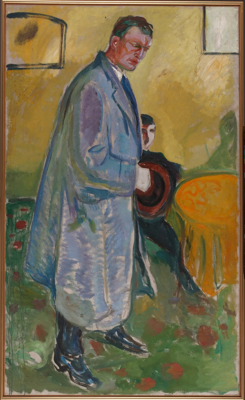 Selvportræt med hat og frakke - Edvard Munch