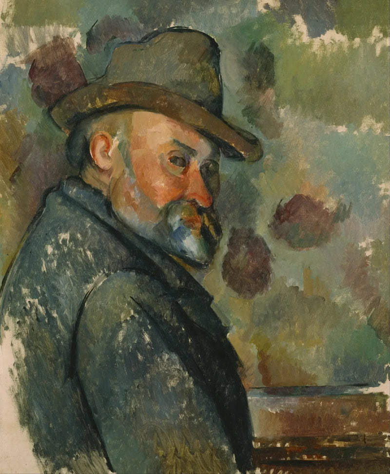 Selvportræt med hat - Paul Cézanne