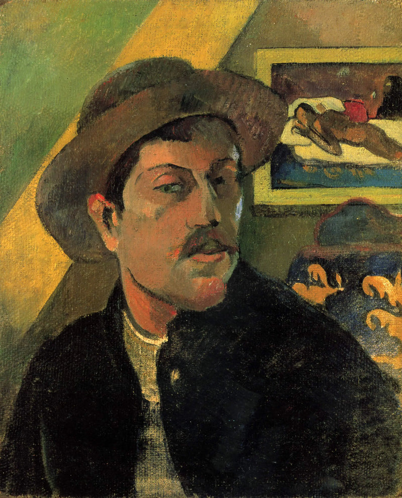 Selvportræt med hat - Paul Gauguin