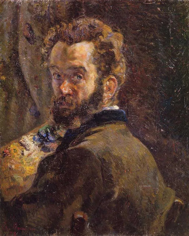 Selvportræt ved staffeliet - Armand Guillaumin