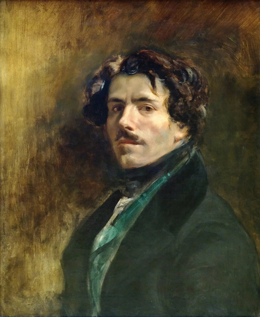 Selvportræt med grøn vest - Eugène Delacroix