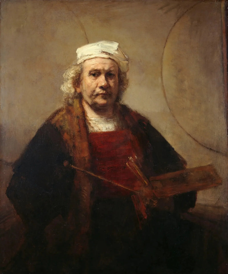 Selvportræt med to cirkler - Rembrandt