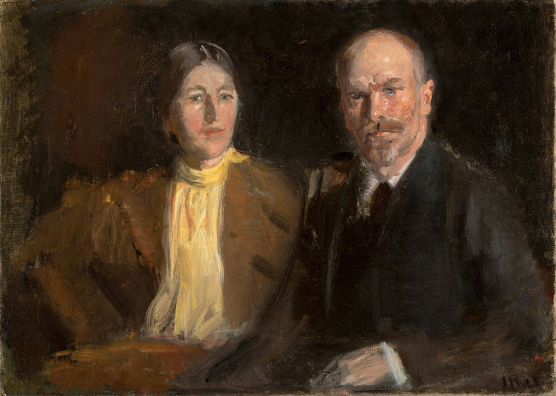 Selvportræt med Anna Ancher. - Michael Peter Ancher
