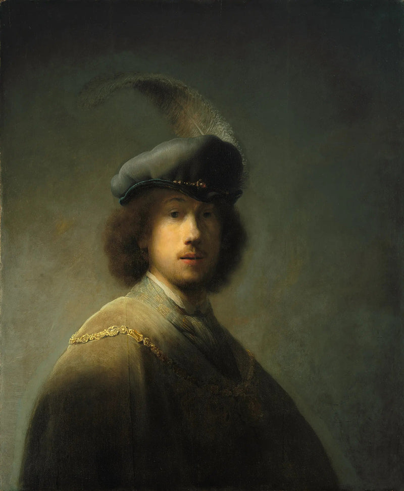 Selvportræt med fjerhat - Rembrandt