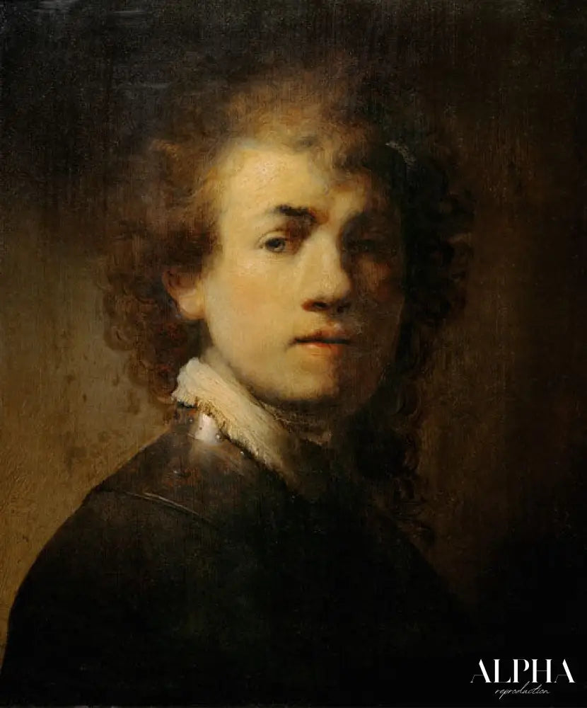 Autoportrait avec Gorget - Rembrandt van Rijn - Reproductions de tableaux et peintures haut de gamme