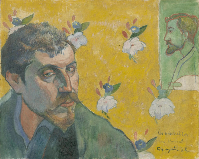 Selvportræt med portrættet af Bernard - Paul Gauguin
