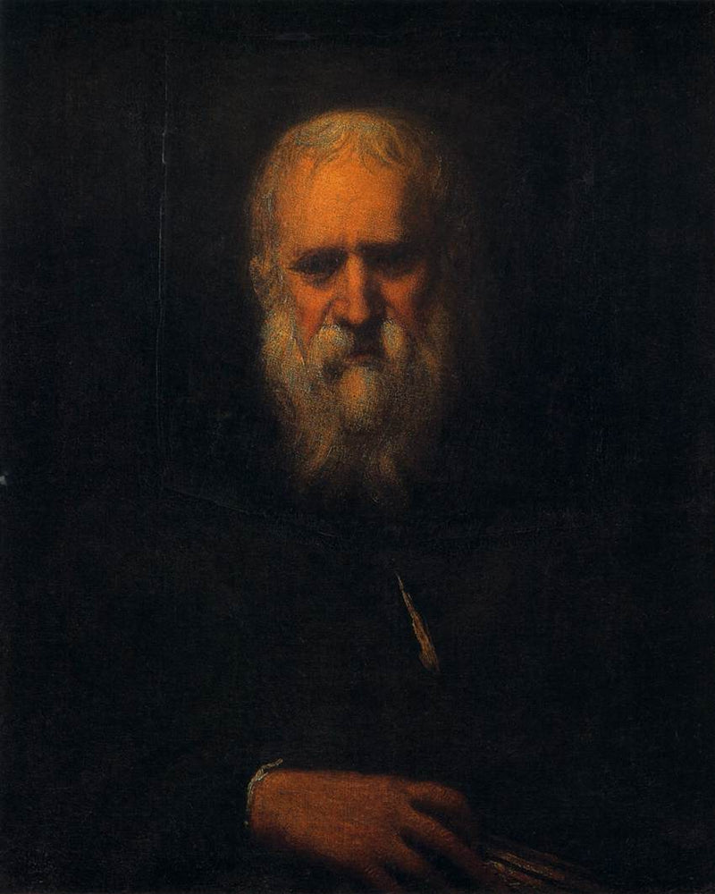 Selvportræt med en bog - Jacopo Tintoretto