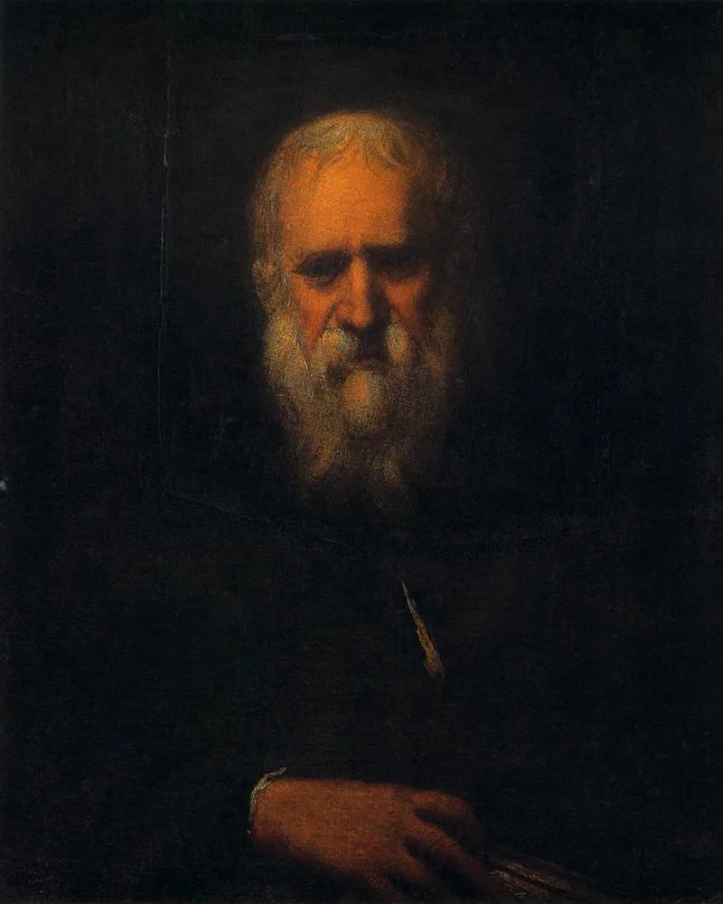 Selvportræt med en bog - Jacopo Tintoretto