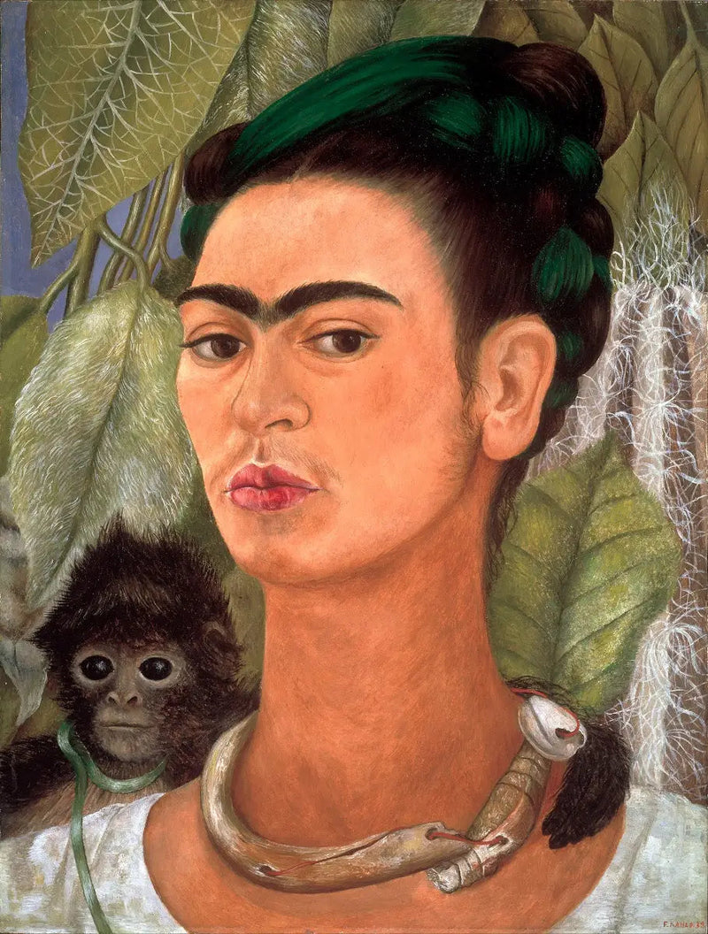 Selvportræt med en abe - Frida Kahlo