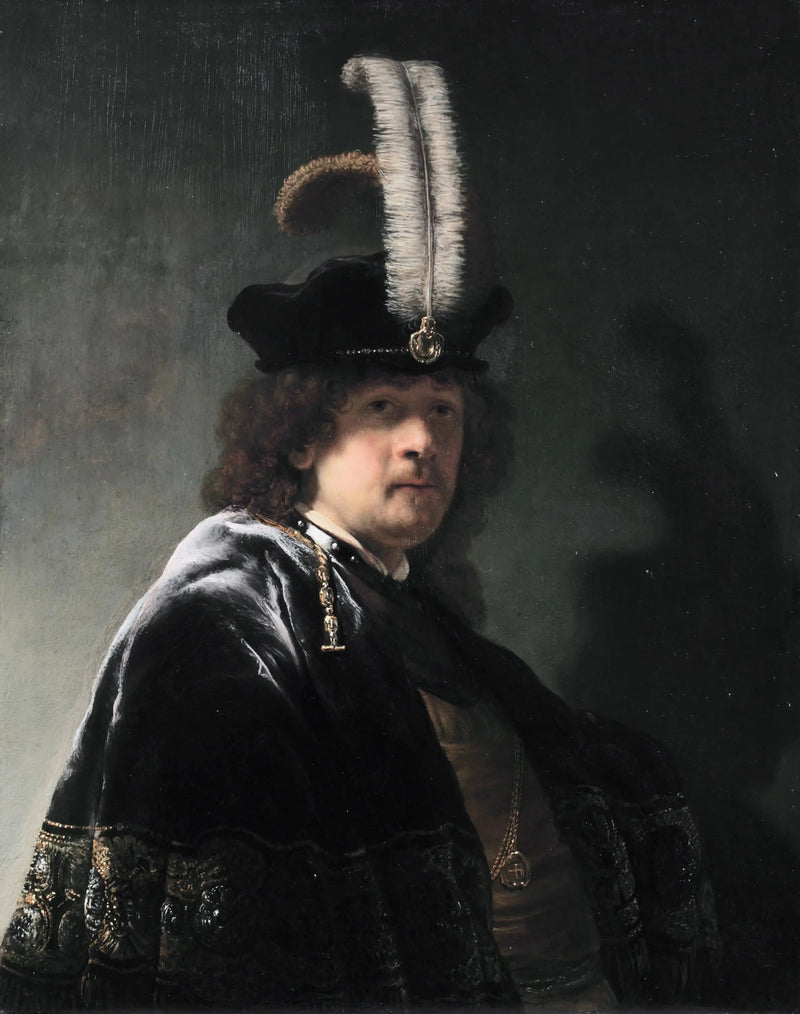 Selvportræt med fjerhat - Rembrandt