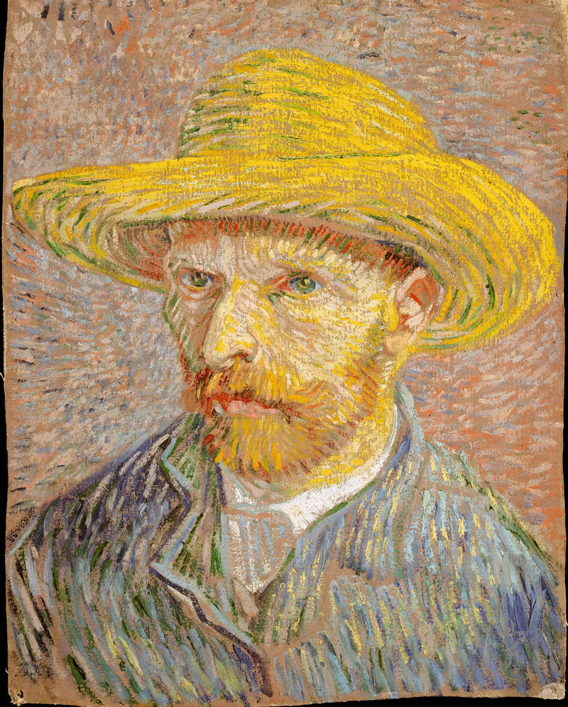 Selvportræt med stråhat - Vincent van Gogh