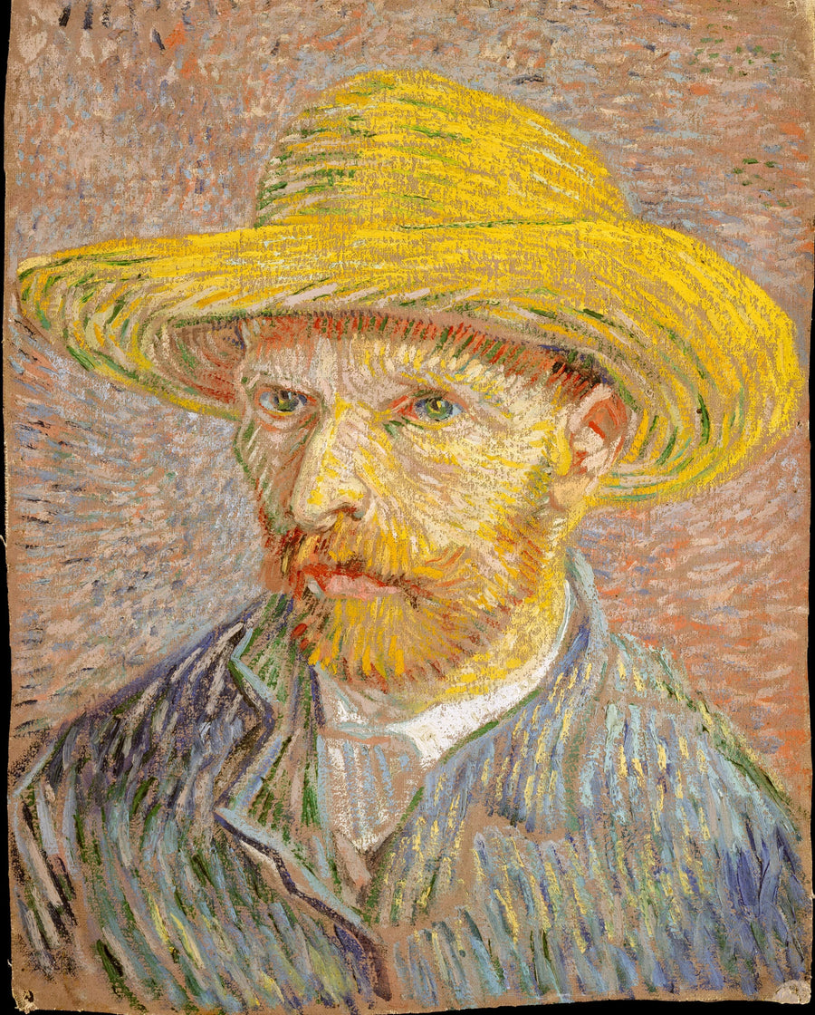 Selvportræt med stråhat - Vincent van Gogh