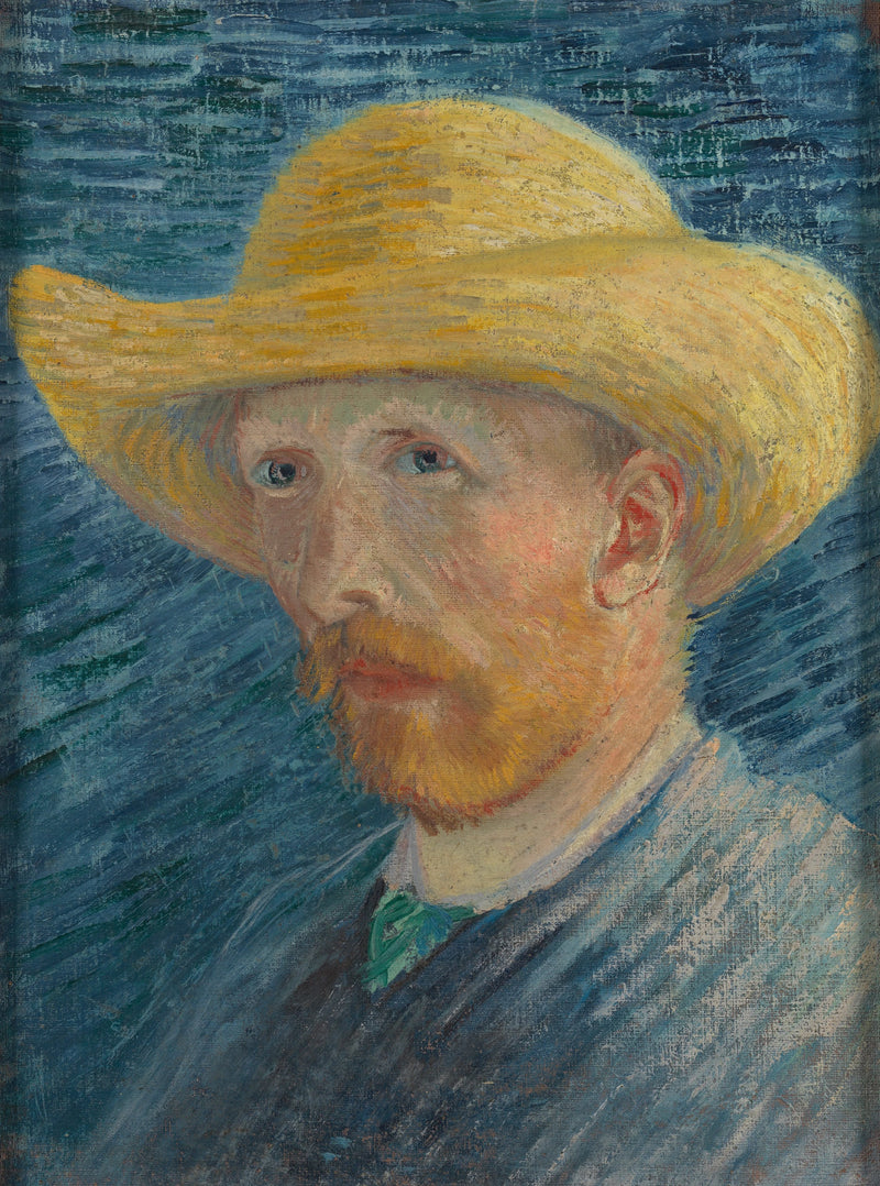 Selvportræt med stråhat - Vincent van Gogh