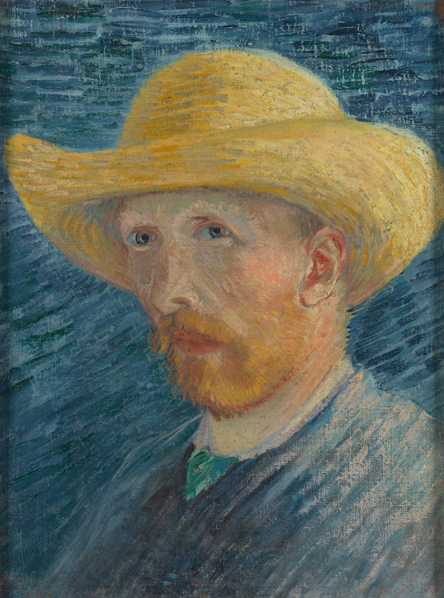 Selvportræt med stråhat - Vincent van Gogh