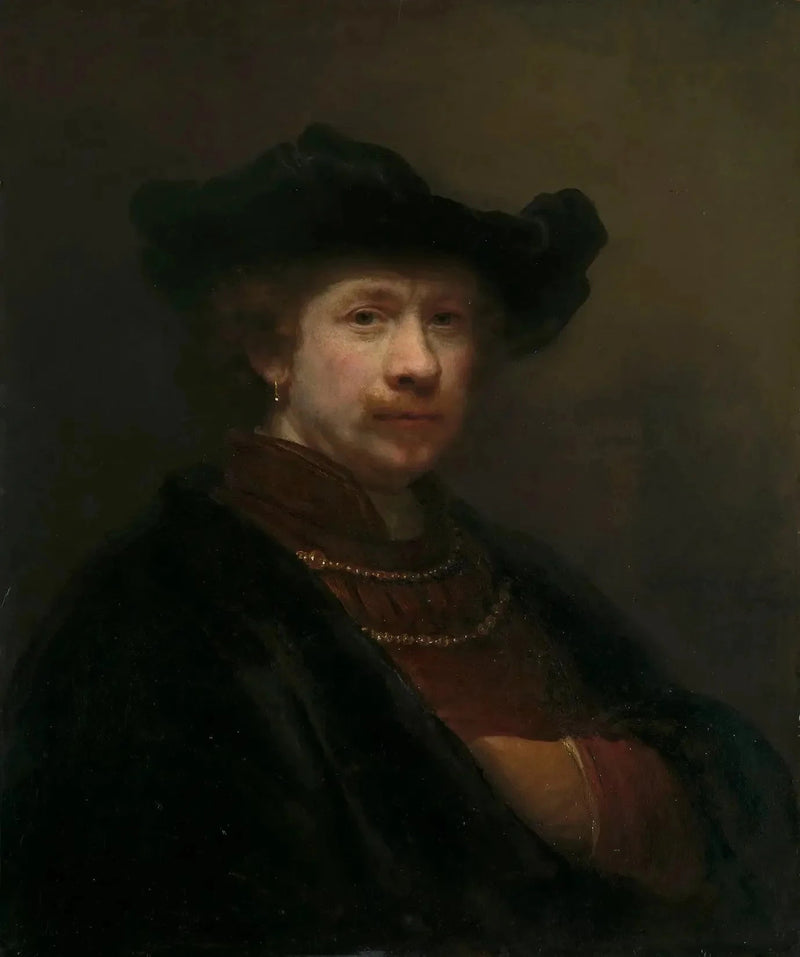 Portræt af kunstneren, malet i 1641 - Rembrandt