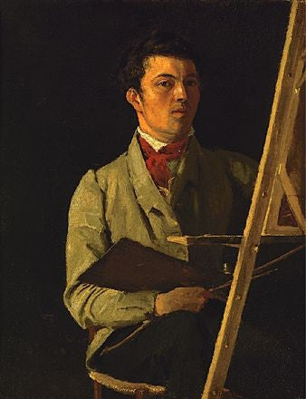 Selvportræt, Corot ved sit staffeli - Jean-Baptiste Camille Corot