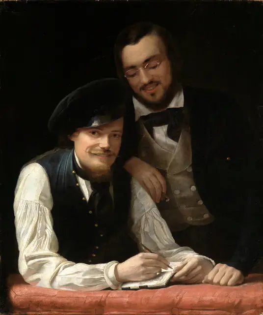 Selvportræt af kunstneren med sin bror - Franz Xaver Winterhalter