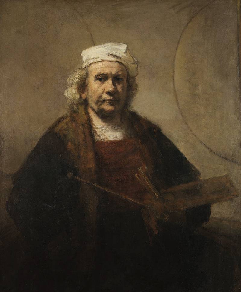 Selvportræt med to cirkler - Rembrandt