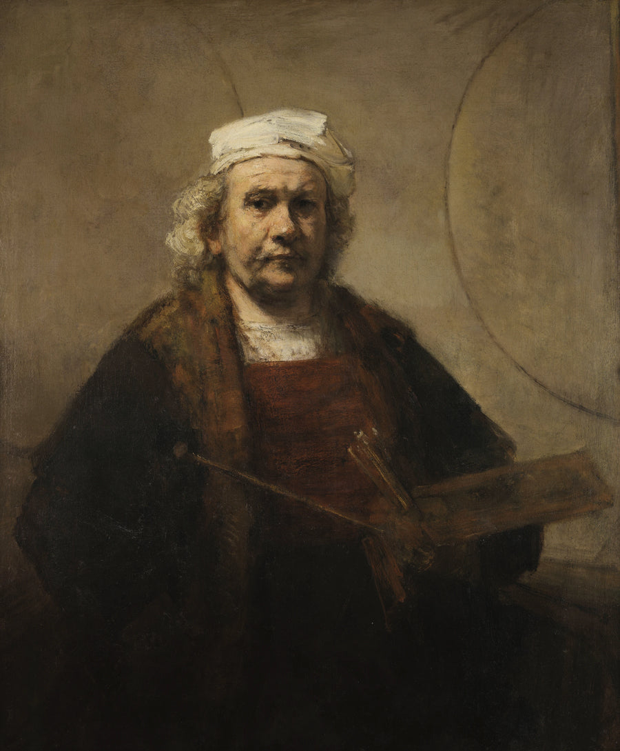 Selvportræt med to cirkler - Rembrandt