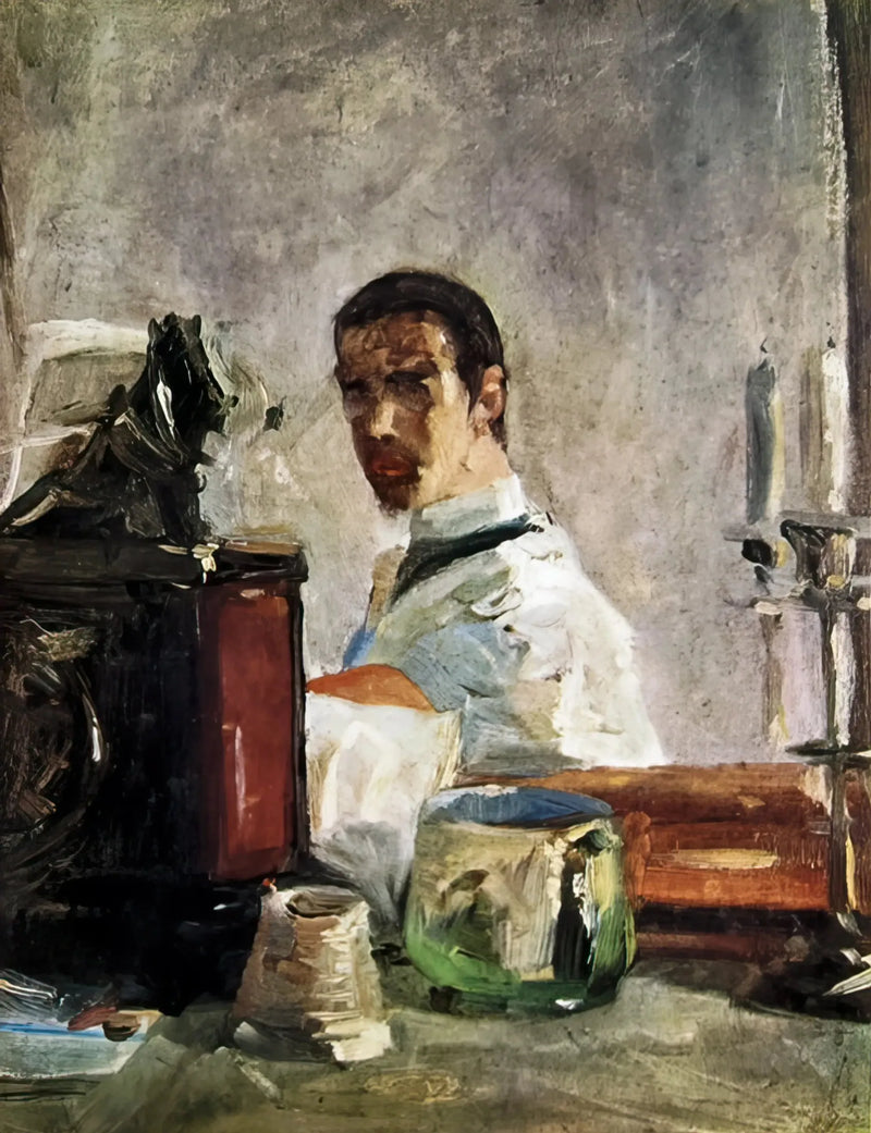 Selvportræt foran et spejl - Henri de Toulouse-Lautrec