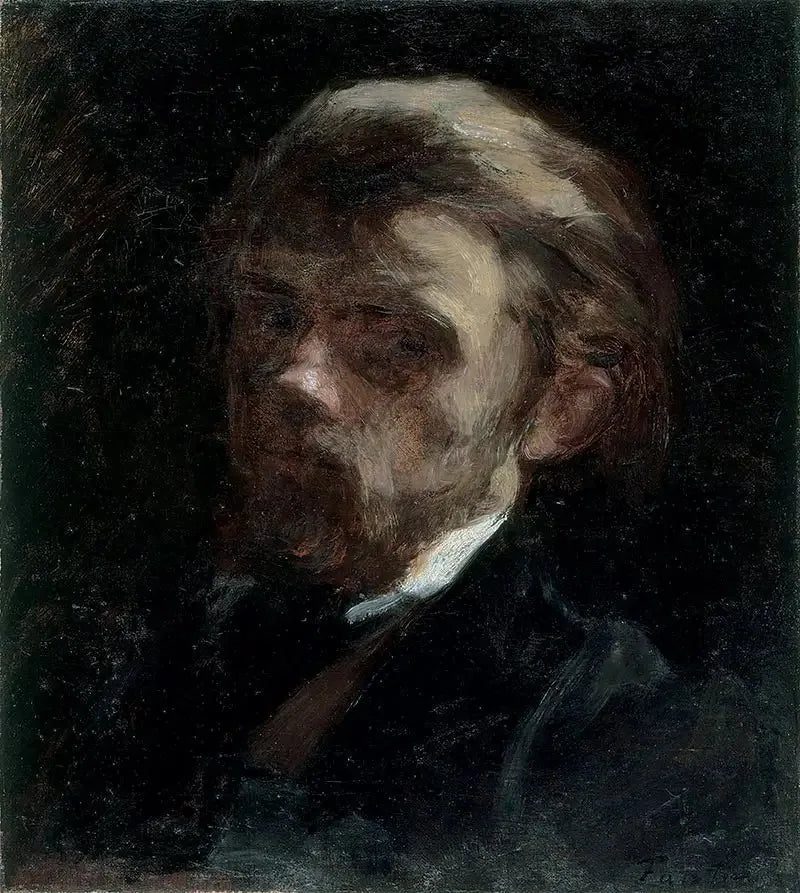 Selvportræt i profil, trekvart til venstre - Henri Fantin-Latour