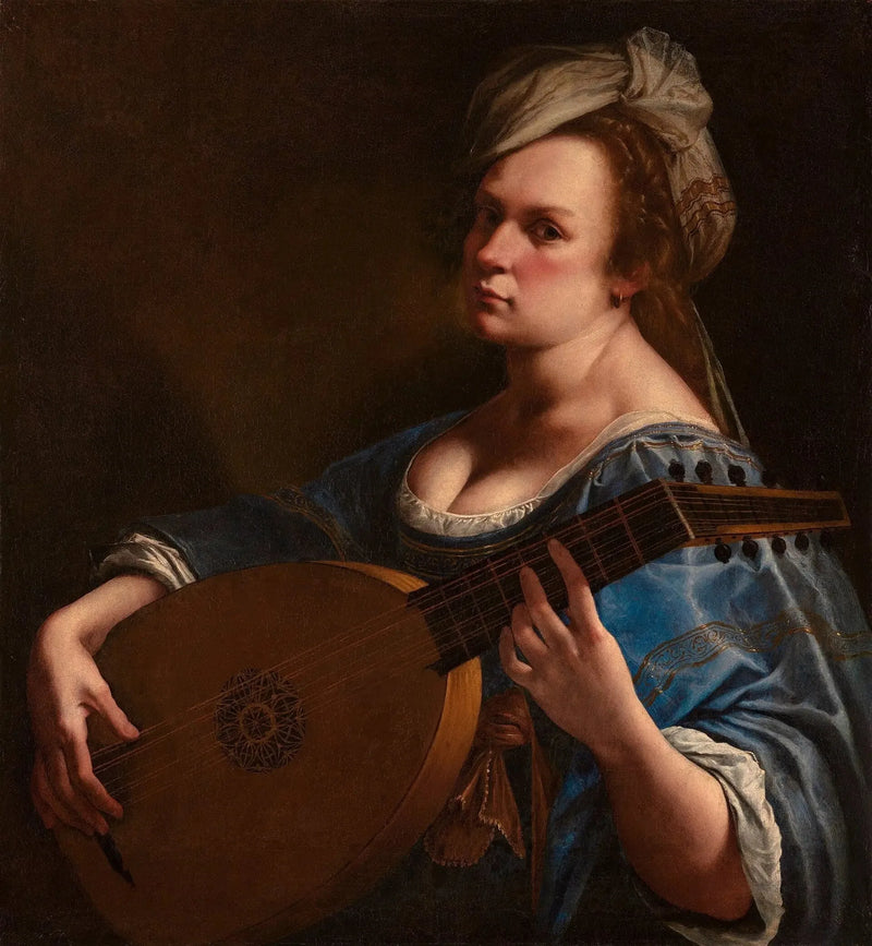 Selvportræt som lutspiller - Artemisia Gentileschi