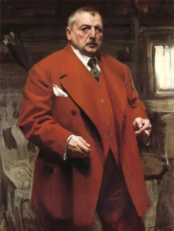 Selvportræt i rød - Anders Zorn