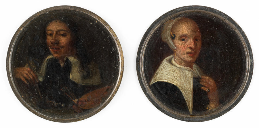 Autoportrait de Johann Philip Lembke et portrait de son épouse - Johann Philipp Lemke