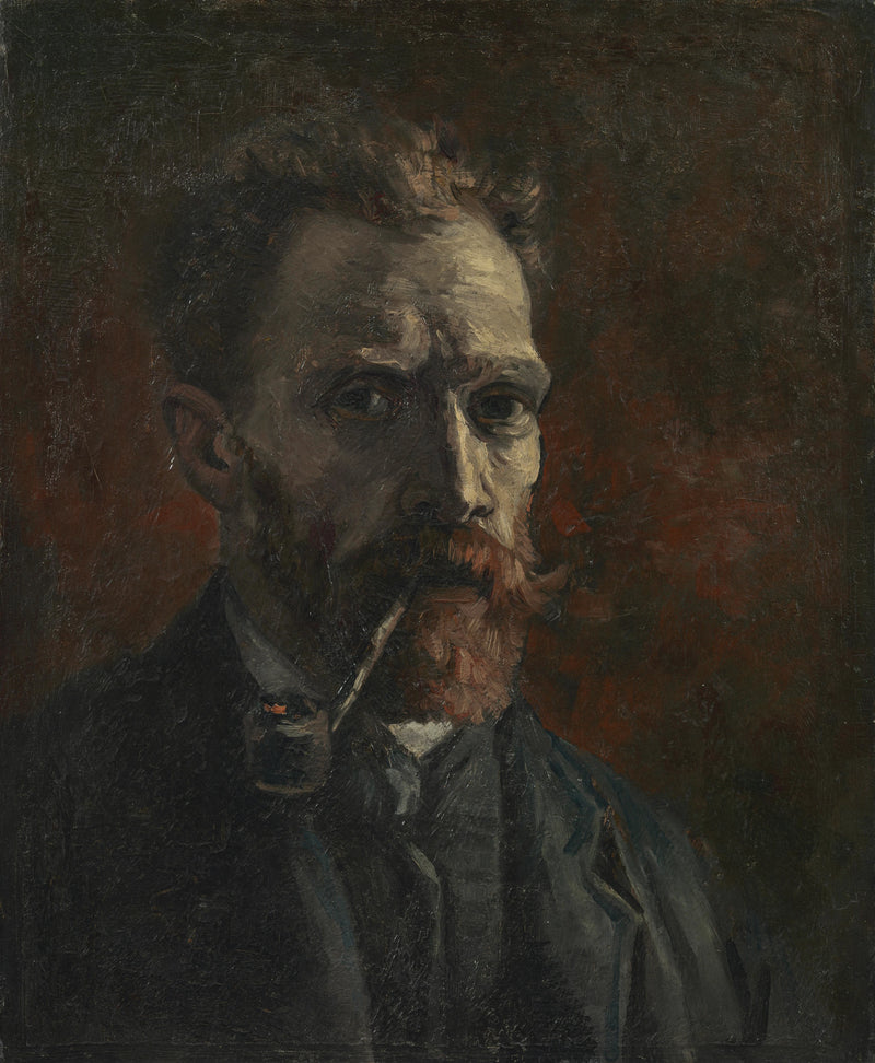 Selvportræt med pibe - Vincent van Gogh