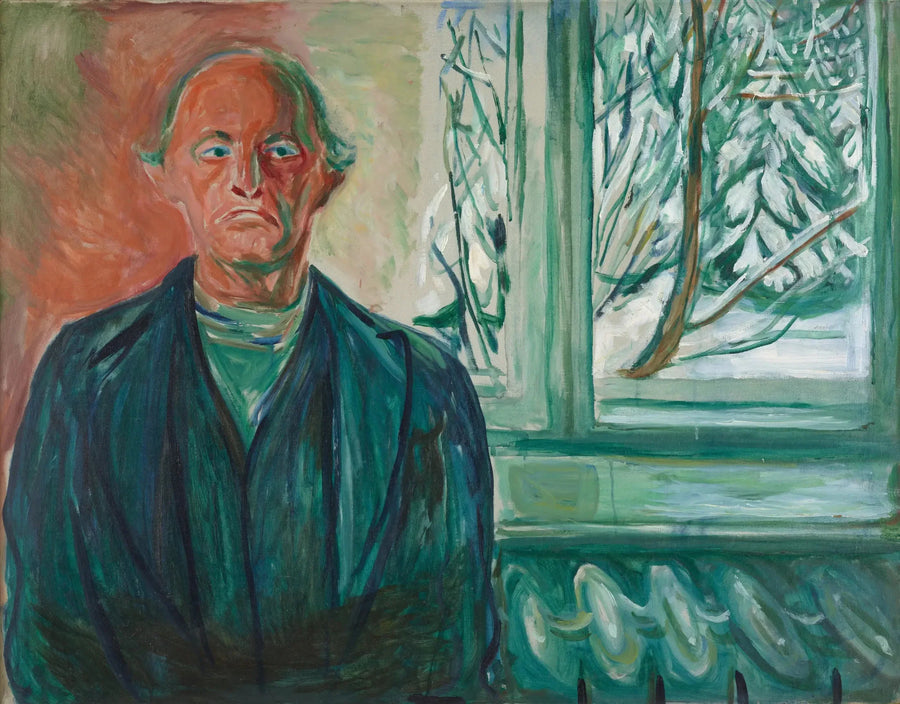 Selvportræt ved vinduet - Edvard Munch