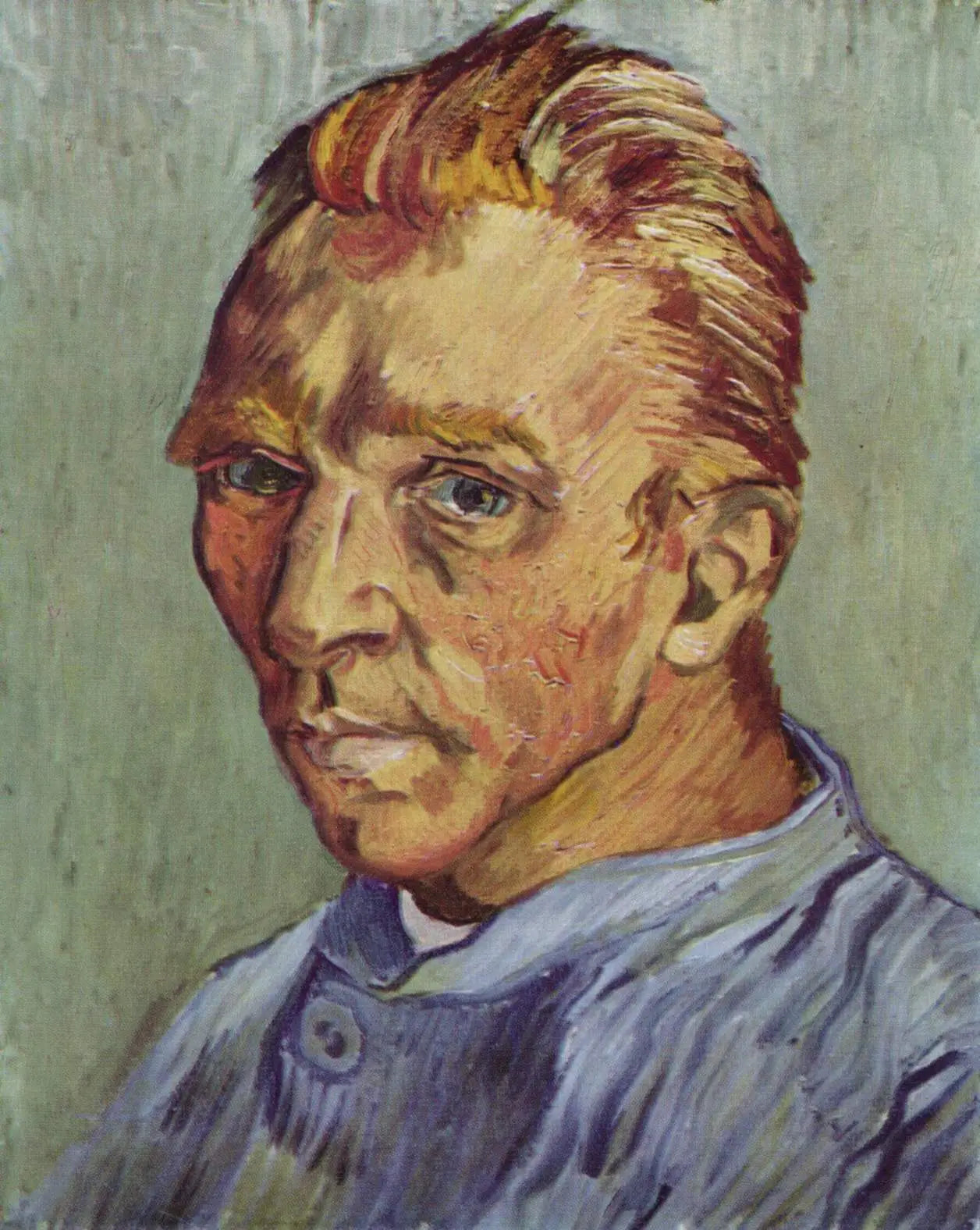 Autoportrait sans barbe - Vincent van Gogh image 1 copie de tableau peinte à la main