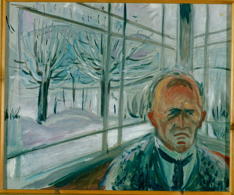 Selvportræt på verandaen - Edvard Munch