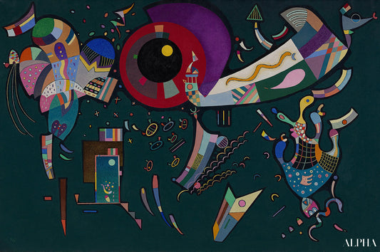 Omkring cirklen - Vassily Kandinsky - Reproduktioner af malerier og højkvalitets malerier