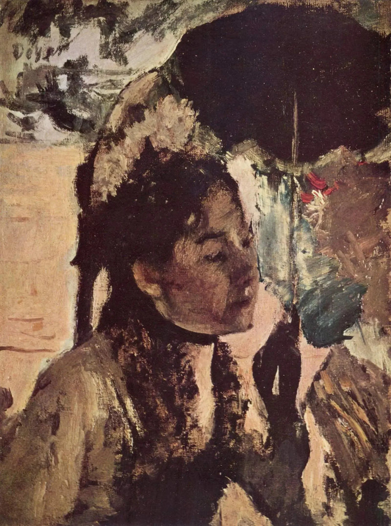 I Tuilerierne, Kvinden med parasol - Edgar Degas