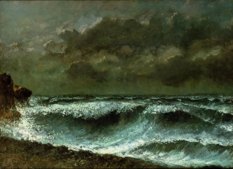 Før stormen ved horisonten - Gustave Courbet