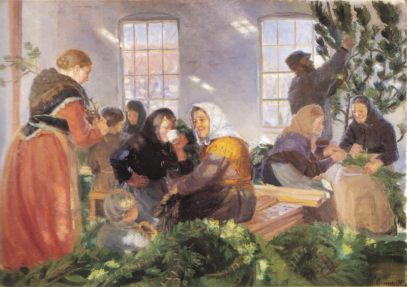 Før kongen ankommer - Anna Ancher