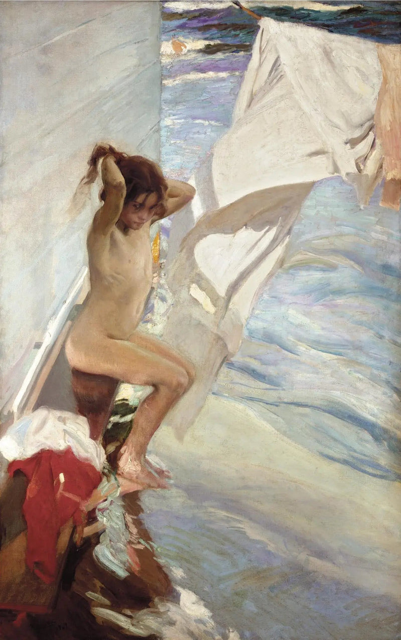 Før badet - Joaquín Sorolla