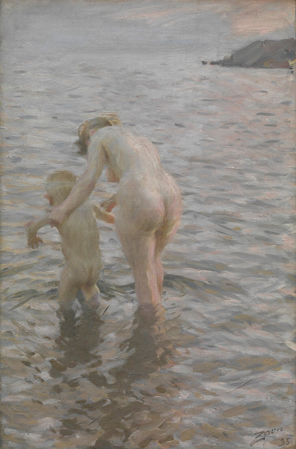 Med sin mor - Anders Zorn