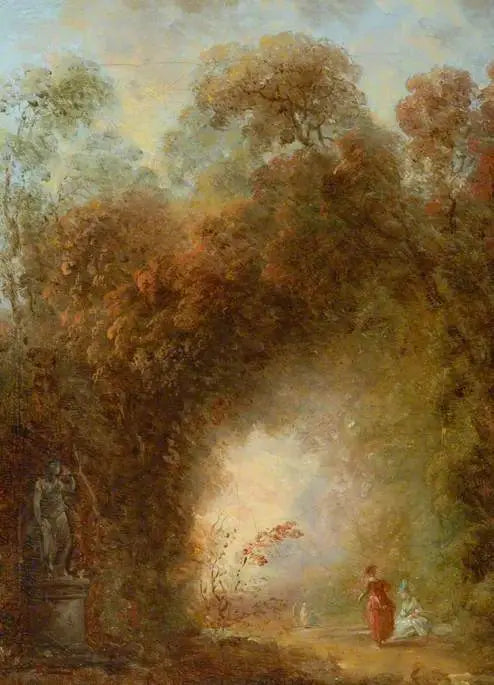 Avenue med figurer - Jean-Honoré Fragonard
