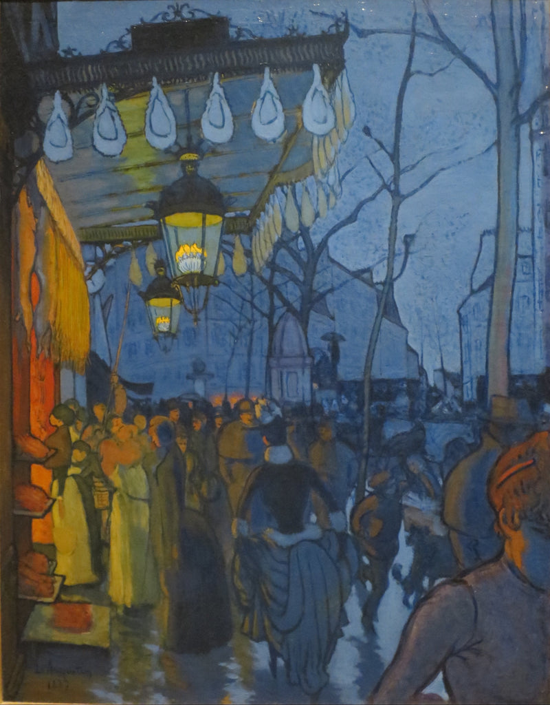 Clichy Allé, fem timer om aftenen - Louis Anquetin